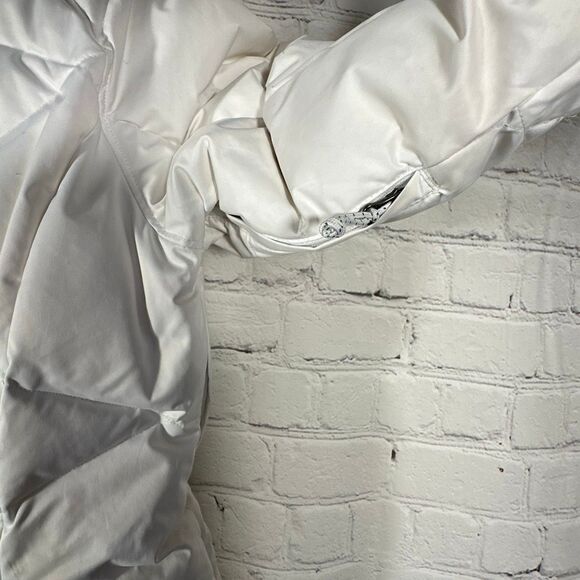 Columbia Jacket Womens Medium White Omni Shield  Hood Full zip Puffer READ - Picture 6 of 14